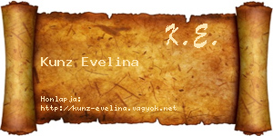 Kunz Evelina névjegykártya